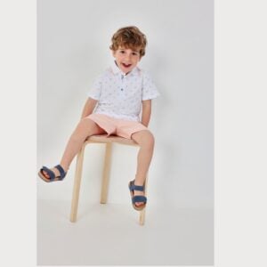 Palm Tree Print Polo Shirt