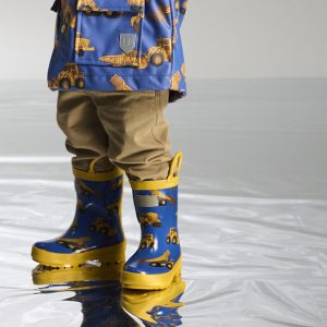 Hatley Construction Trucks Rain Boots with Handles