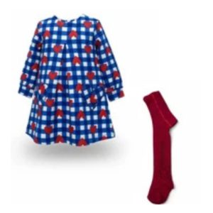 Agatha Ruiz De La Prada Blue Heart Dress & Tights