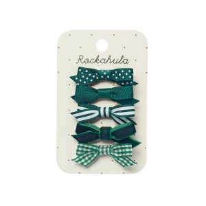 Rockahula School Bow Clip Set Green