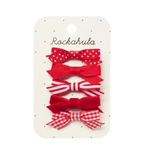 Rockahula School Bow Clip Set Red