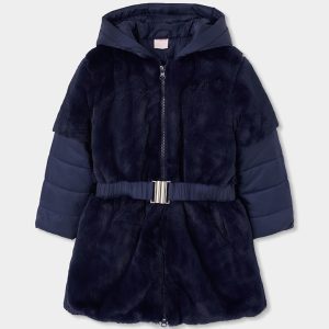 Boboli Navy Coat with Belt