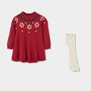 Boboli Knit Dress and Diamante Tights
