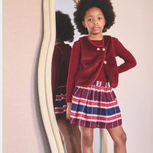 NONO Burgundy Skirt and Long Sleeve Top Set