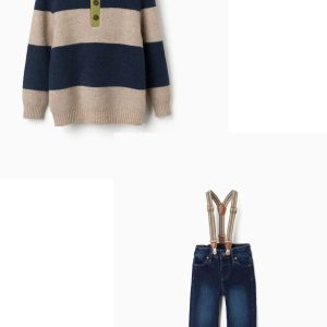 Zippy Stripped Knit Jumper Set